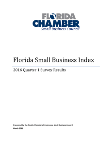 Florida Small Business Index 2016 Quarter 1 Survey Results