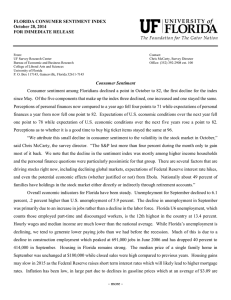 FLORIDA CONSUMER SENTIMENT INDEX October 28, 2014 FOR IMMEDIATE RELEASE