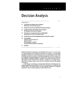 Decision Analysis