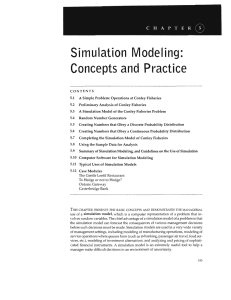 Simulation Modeling: Concepts and Practice