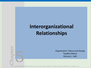 5 Interorganizational Relationships Chapter