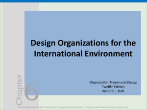 6 Design Organizations for the International Environment Chapter