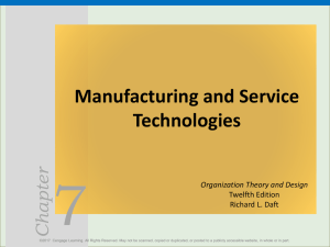 7 Manufacturing and Service Technologies Chapter