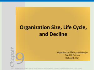 9 Organization Size, Life Cycle, and Decline Chapter