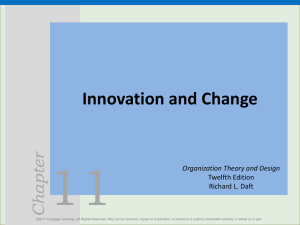 11 Innovation and Change Chapter Organization Theory and Design