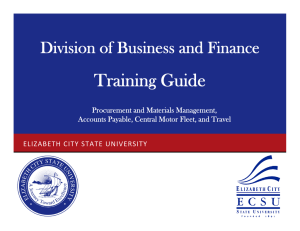 Training Guide Division of Business and Finance