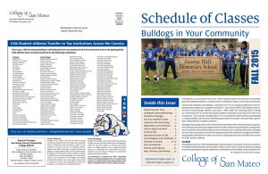 Schedule of Classes Bulldogs in Your Community FALL 2015 Inside this Issue