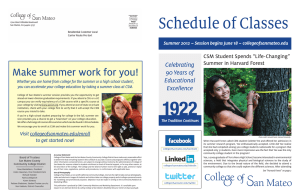 Schedule of Classes Make summer work for you! Celebrating 90