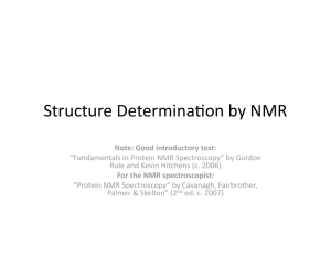 Structure Determina-on by NMR 
