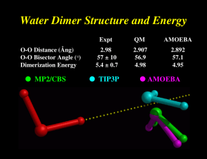 Water Dimer Structure and Energy