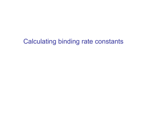 Calculating binding rate constants