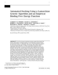 Automated Docking Using a Lamarckian Genetic Algorithm and an Empirical