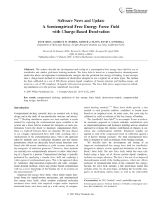 A Semiempirical Free Energy Force Field with Charge-Based Desolvation