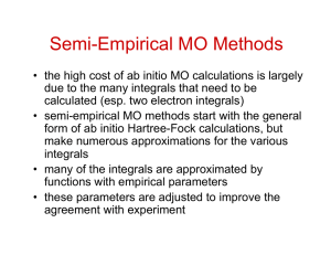 Semi-Empirical MO Methods