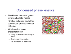 Condensed phase kinetics