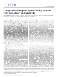 LETTER Computational design of ligand-binding proteins with high affinity and selectivity