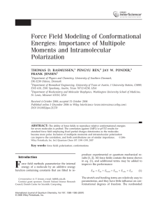 Force Field Modeling of Conformational Energies: Importance of Multipole Moments and Intramolecular Polarization