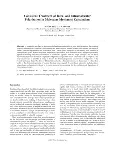 Consistent Treatment of Inter- and Intramolecular Polarization in Molecular Mechanics Calculations