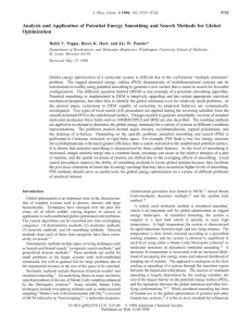 Analysis and Application of Potential Energy Smoothing and Search Methods... Optimization Rohit V. Pappu, Reece K. Hart, and Jay W. Ponder*