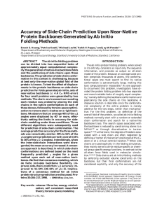 Accuracy of Side-Chain Prediction Upon Near-Native Folding Methods