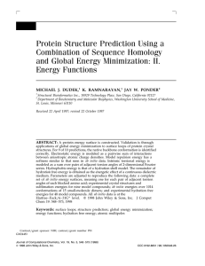 Protein Structure Prediction Using a Combination of Sequence Homology