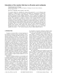 Calculation of the reaction field due to off-center point multipoles