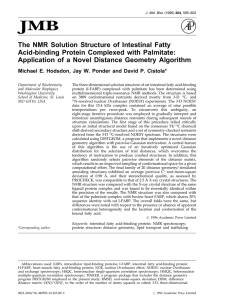 The NMR Solution Structure of Intestinal Fatty
