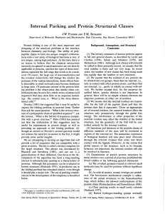 Internal  Packing  and  Protein  Structural Classes F.M. J.W. PONDER
