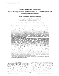 Tertiary Templates for Proteins for Sequences
