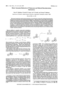 Metal-Ammonia Reduction  of Triptycene  and Related  Benzobarrelene Derivatives W. F.
