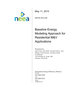 Baseline Energy Modeling Approach for Residential M&amp;V Applications