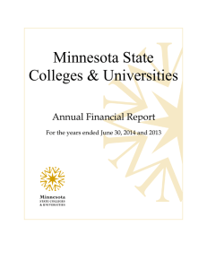 Minnesota State Colleges &amp; Universities  Annual Financial Report