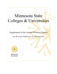 Minnesota State Colleges &amp; Universities  Supplement to the Annual Financial Report
