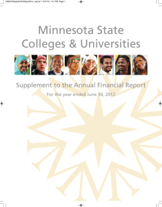 Minnesota State Colleges &amp; Universities Supplement to the Annual Financial Report