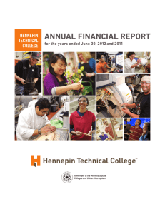 ANNUAL FINANCIAL REPORT HENNEPIN TECHNICAL COLLEGE