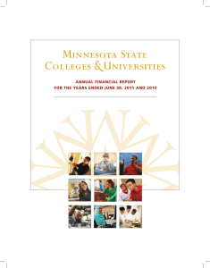 Minnesota State Colleges  Universities AnnuAl FinAnciAl RepoRt