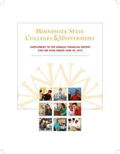 Minnesota State Colleges  Universities supplement to the AnnuAl FinAnciAl RepoRt