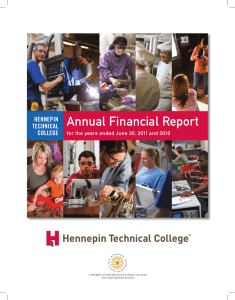 Annual Financial Report HENNEPIN TECHNICAL COLLEGE