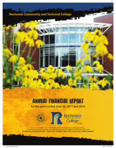 ANNUAL FINANCIAL REPORT Rochester Community and Technical College