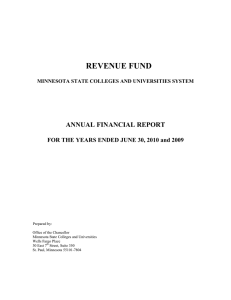 REVENUE FUND  ANNUAL FINANCIAL REPORT