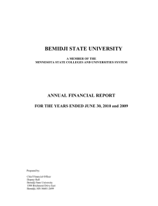 BEMIDJI STATE UNIVERSITY ANNUAL FINANCIAL REPORT