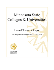 Minnesota State Colleges &amp; Universities  Annual Financial Report