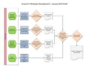 Finance IT Workplan Development – January 2013 Draft