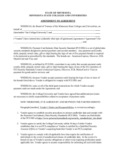 STATE OF MINNESOTA MINNESOTA STATE COLLEGES AND UNIVERSITIES  AMENDMENT TO AGREEMENT