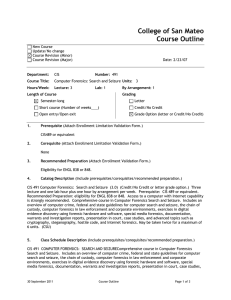 College of San Mateo Course Outline