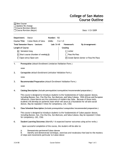 College of San Mateo Course Outline