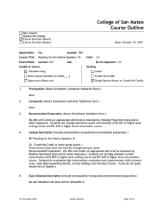 College of San Mateo Course Outline