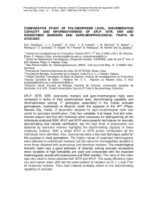 COMPARATIVE  STUDY  OF  POLYMORPHISM  LEVEL, ... CAPACITY  AND  INFORMATIVENESS  OF  AFLP, ...