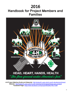 2016 Handbook for Project Members and Families