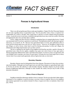 Fences in Agricultural Areas